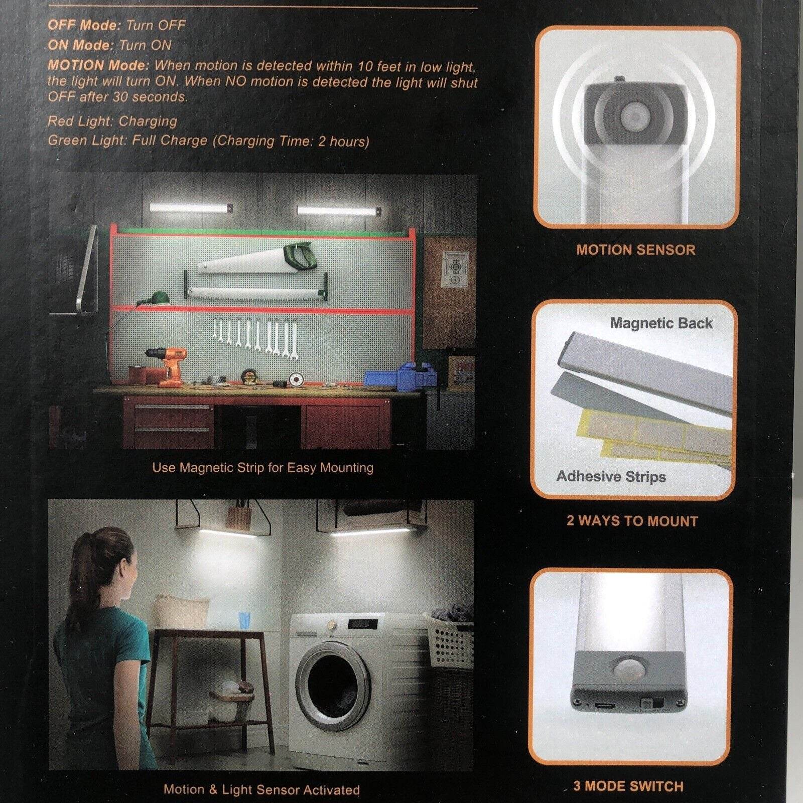 Rechargeable Motion Activated Light Bar image 2