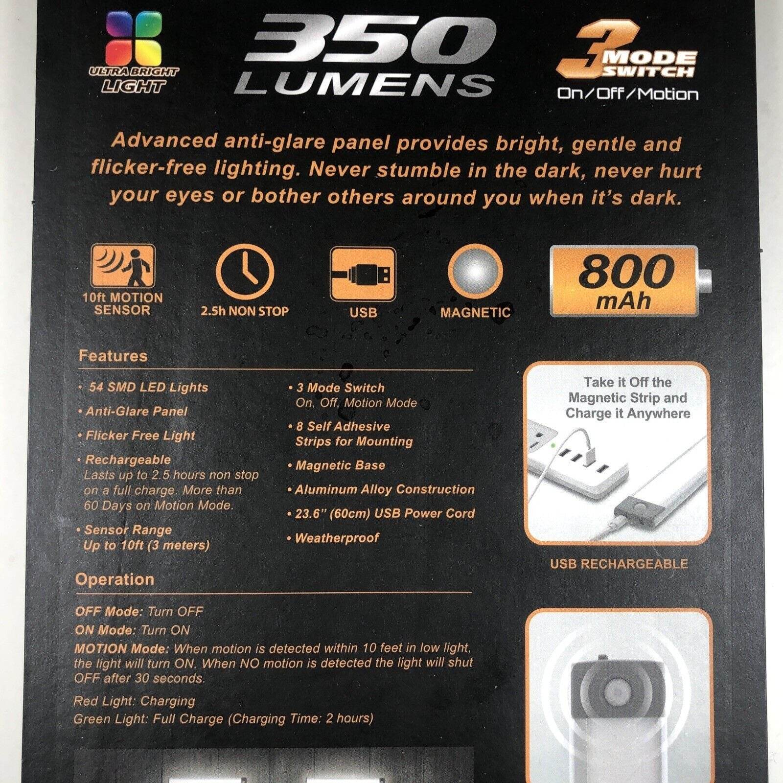 Rechargeable Motion Activated Light Bar image 3
