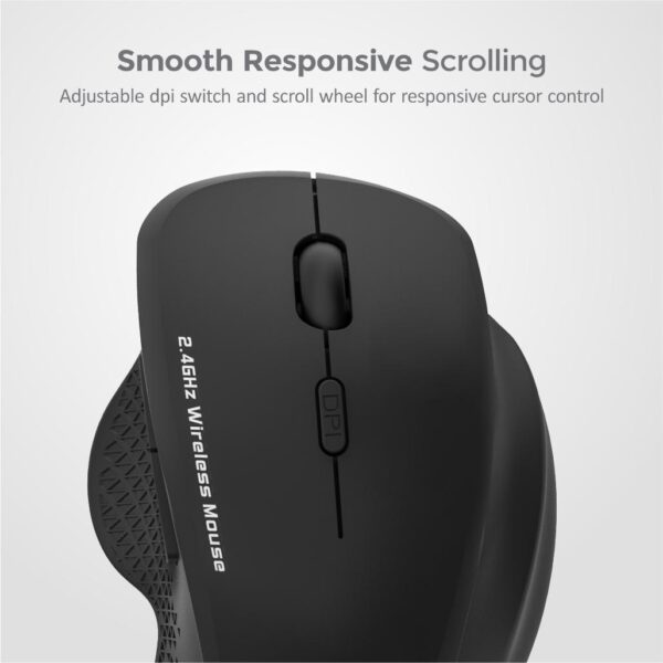 6B Wireless Optical Mouse - MW280 Black image 3